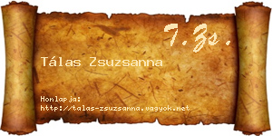 Tálas Zsuzsanna névjegykártya