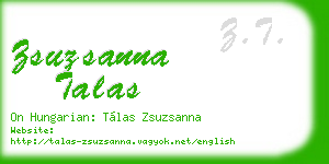 zsuzsanna talas business card