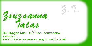 zsuzsanna talas business card
